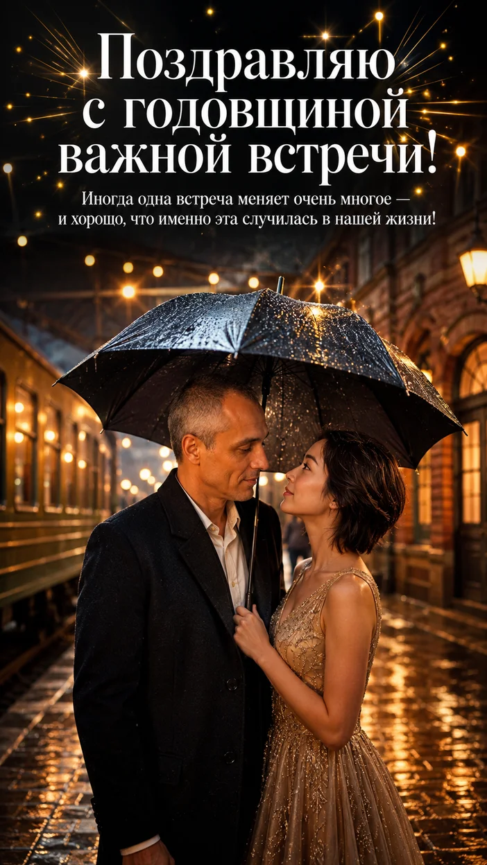 Фотооткрытка для пары с поздравлением 