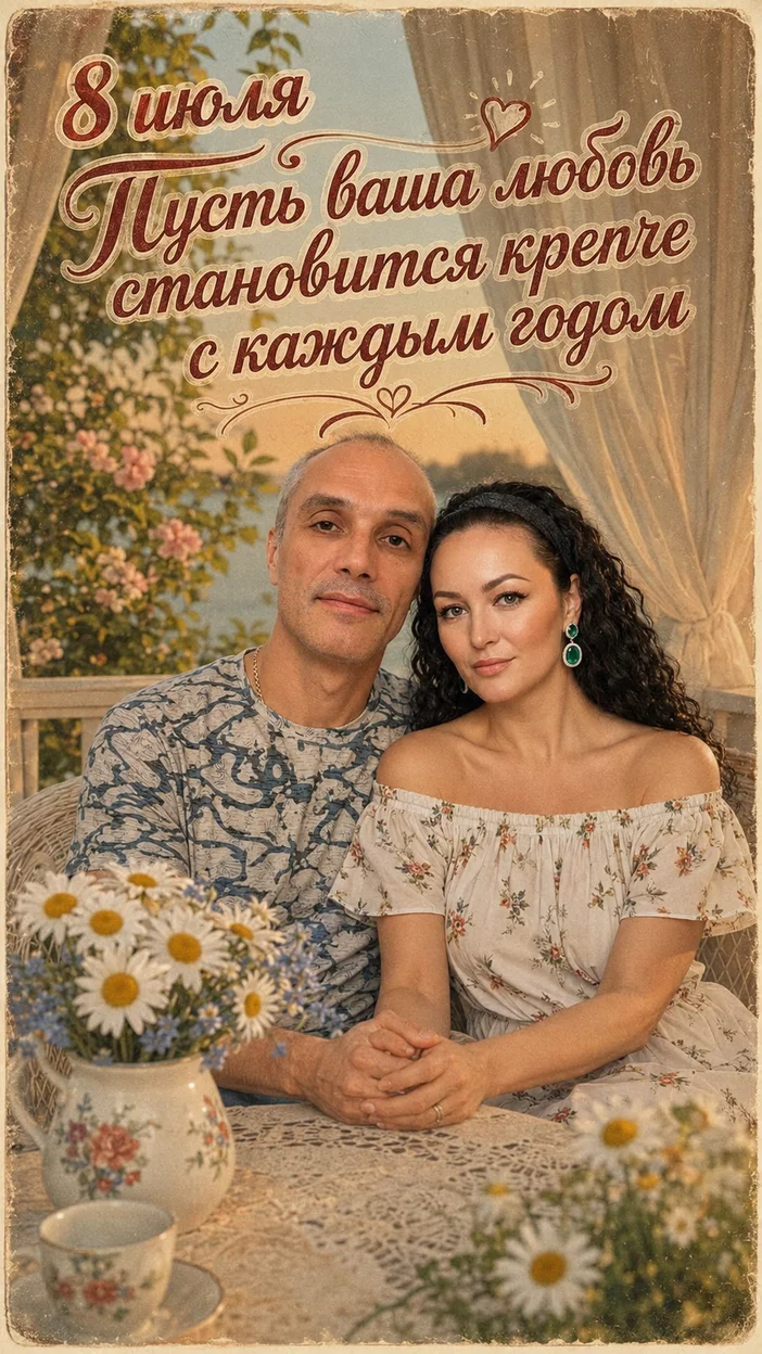 Ретро-открытка на день семьи 