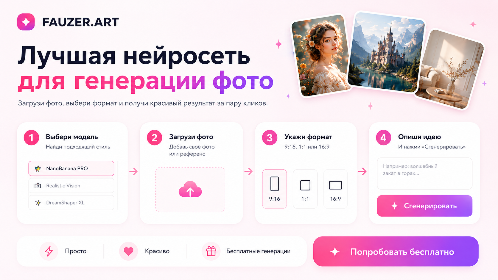 Пошаговое обучение по загрузке референсов для генерации фото