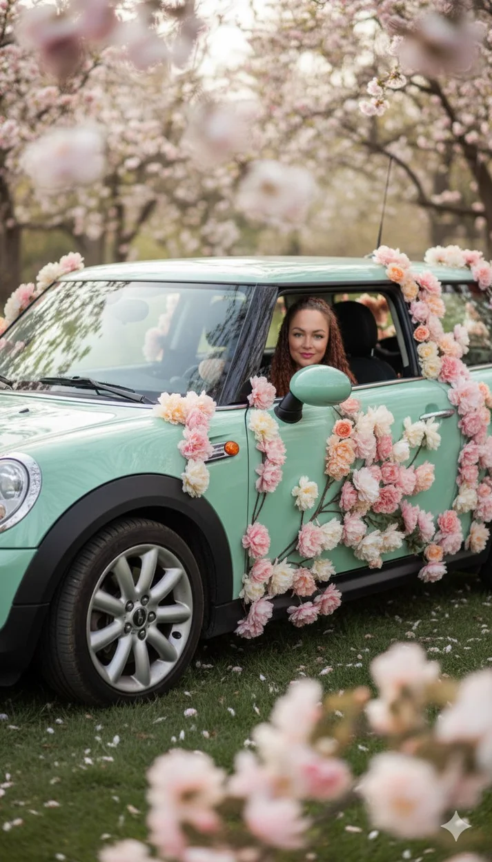 Весенняя мята и цветы