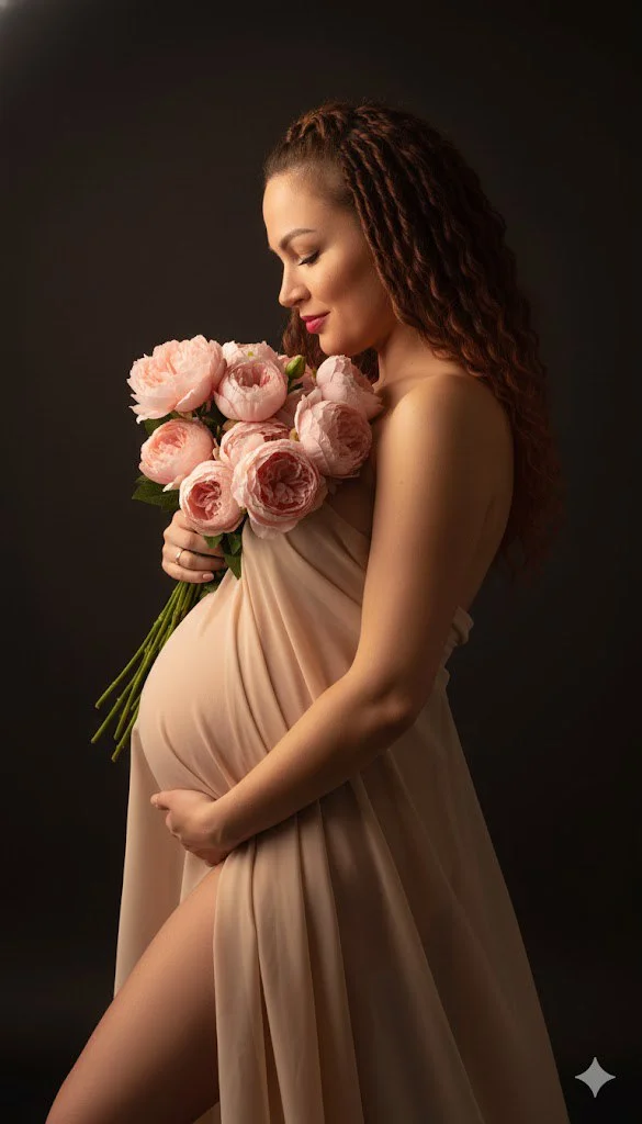 Цветочное таинство: Портрет с букетом