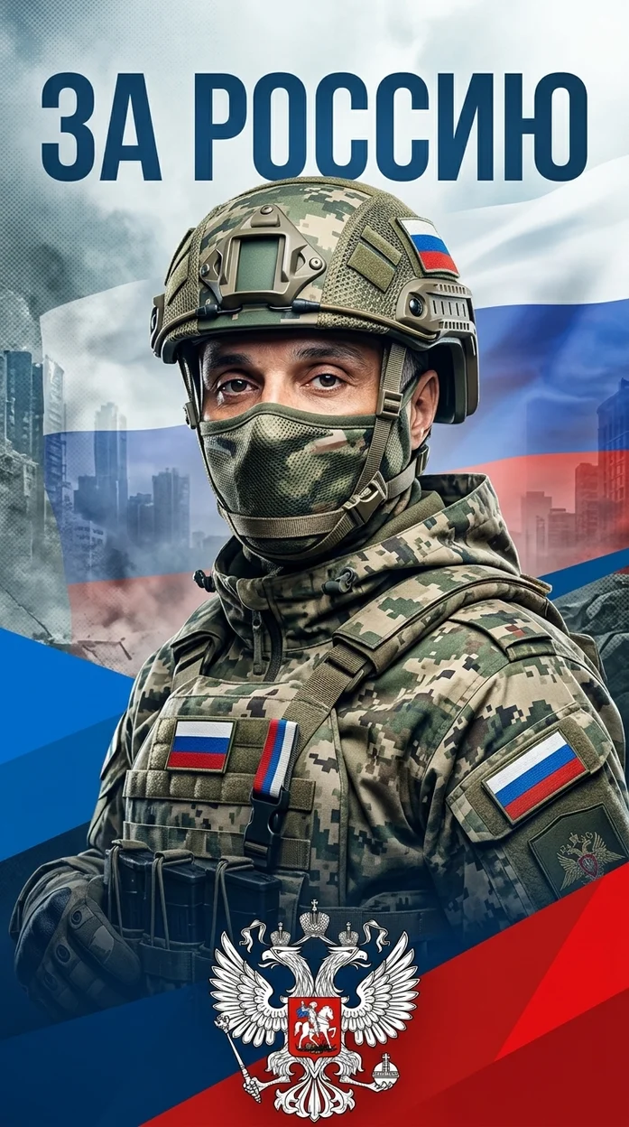 патриотический постер в стиле современного военного баннера 