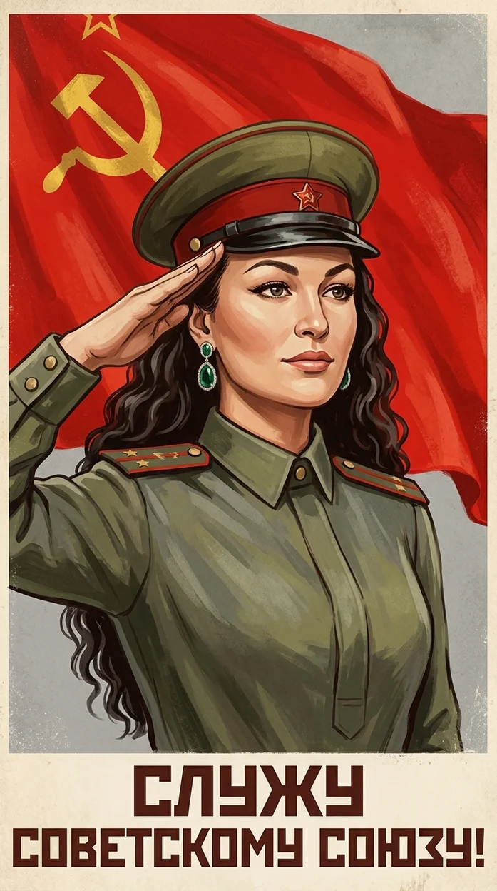 «СЛУЖУ СОВЕТСКОМУ СОЮЗУ!» Плакат с вашим фото 
