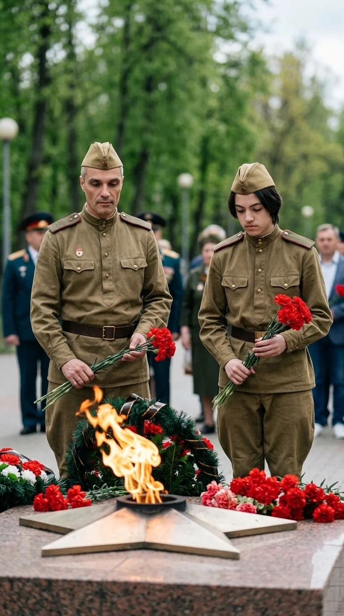 ИИ-фотосессия — Возложение цветов