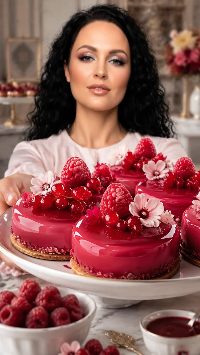  **Малиновые муссовые пирожные**