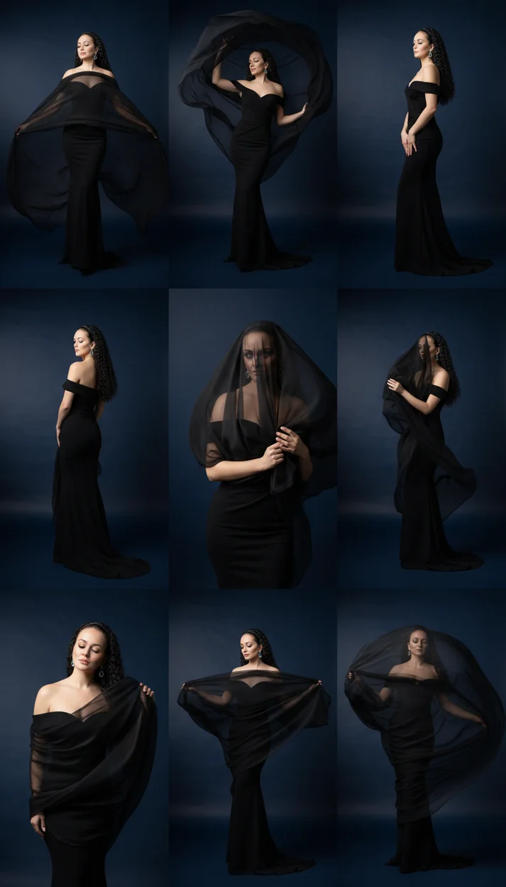 Коллаж Драматичная вуаль — fashion фотосессия 