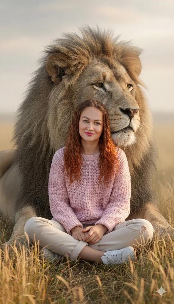 Маленькая принцесса и лев