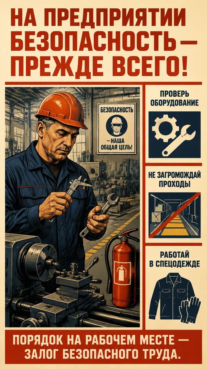 Фотосессия инспектора на предприятии