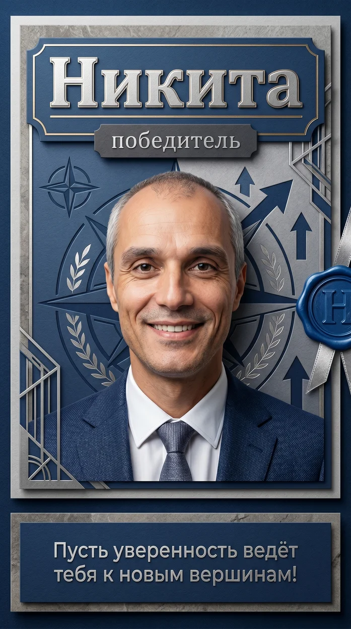 «Никита» именная открытка