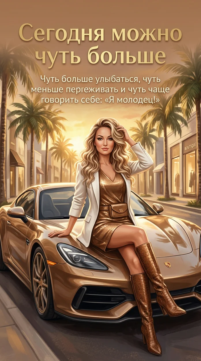 Открытка с вашим фото - Сегодня можно чуть больше
