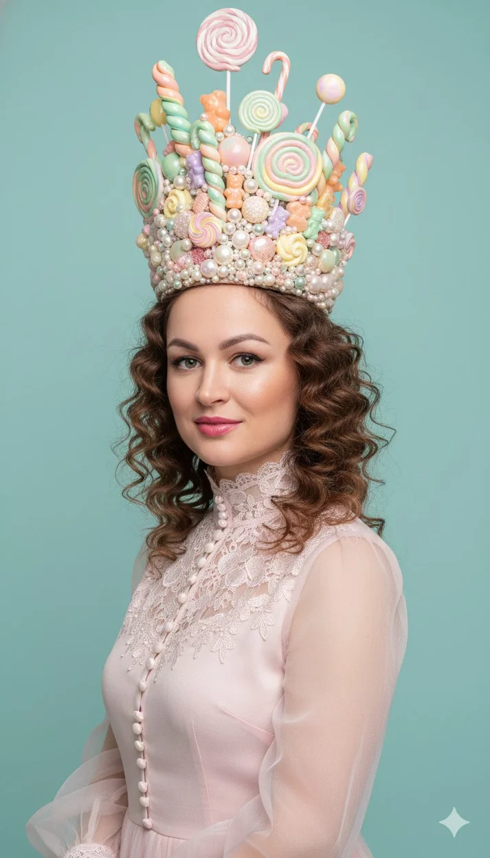 ИИ-фотосессия — Конфетная королева