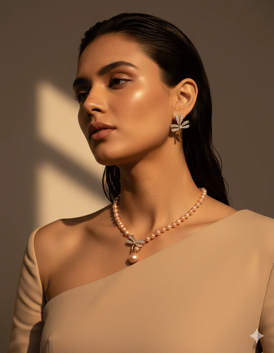 Сцена для продаж - Украшения на шею :портрет в стиле кинематографичного fashion-глянца