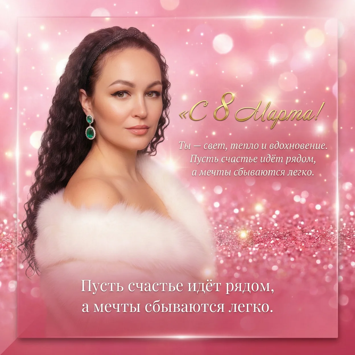 Открытка с вашим фото -  Ты — свет, тепло и вдохновение 