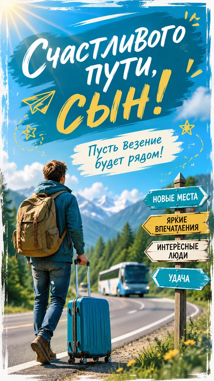 Фотосессия сына в путешествии