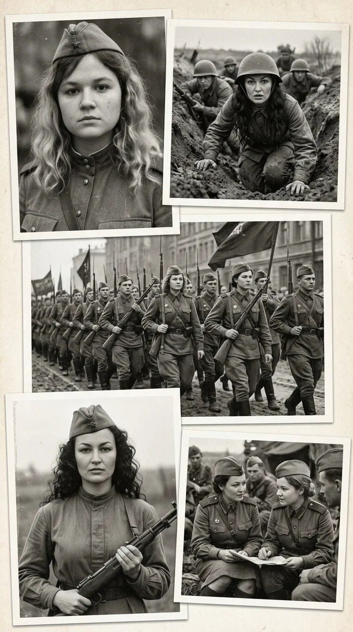 Коллаж в стиле архивного плаката времён Великой Отечественной войны  с вашим фото 