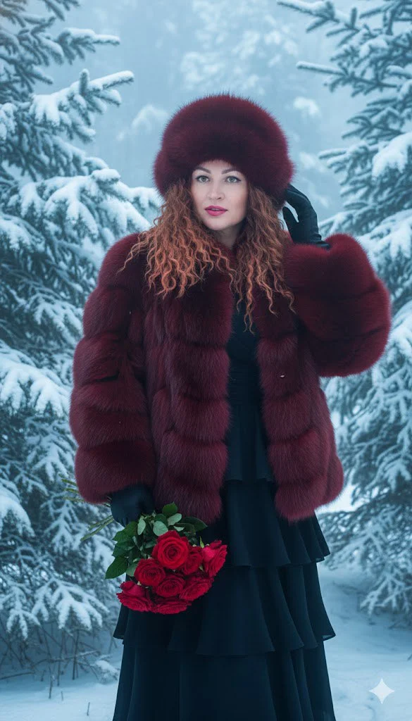 Снежная королева: Бордовый шик