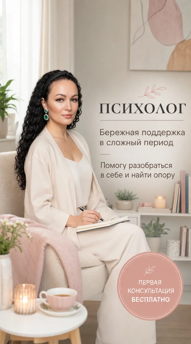 рекламный баннер для психолога через нейросеть