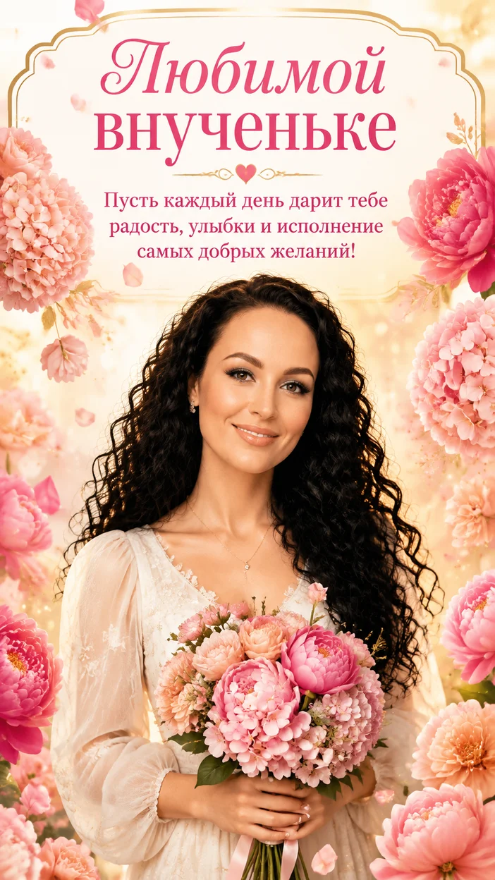 Открытка любимой внученьке