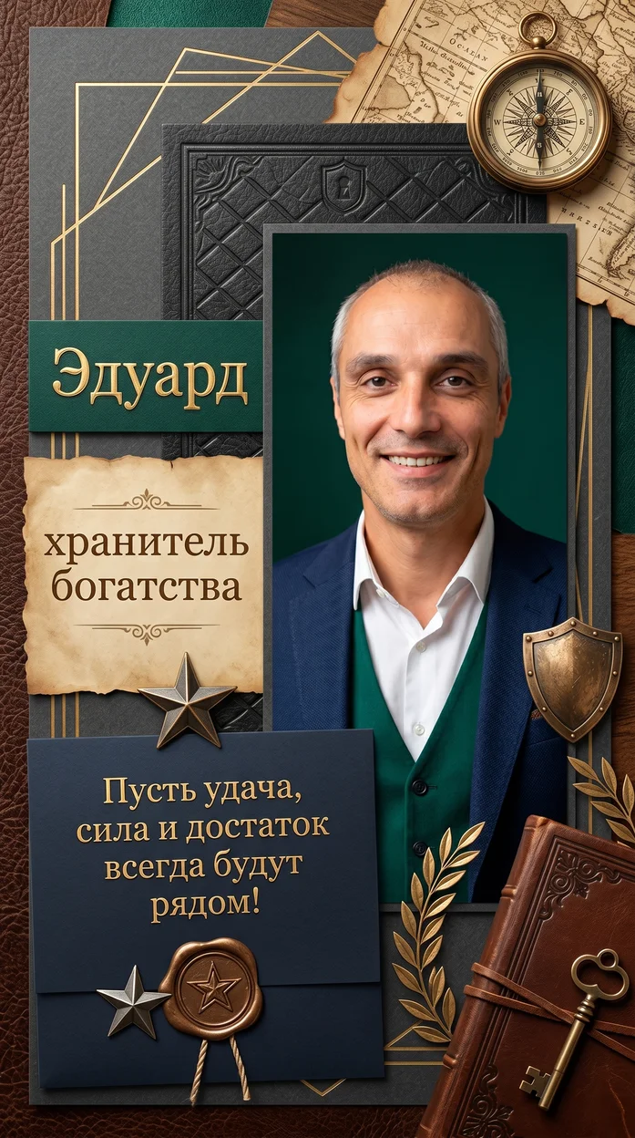 «Эдуард» именная открытка 
