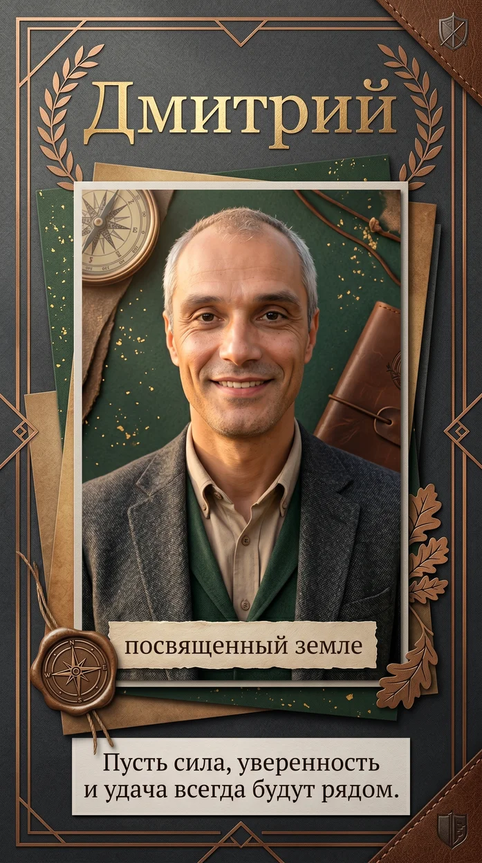 «Дмитрий» именная открытка 