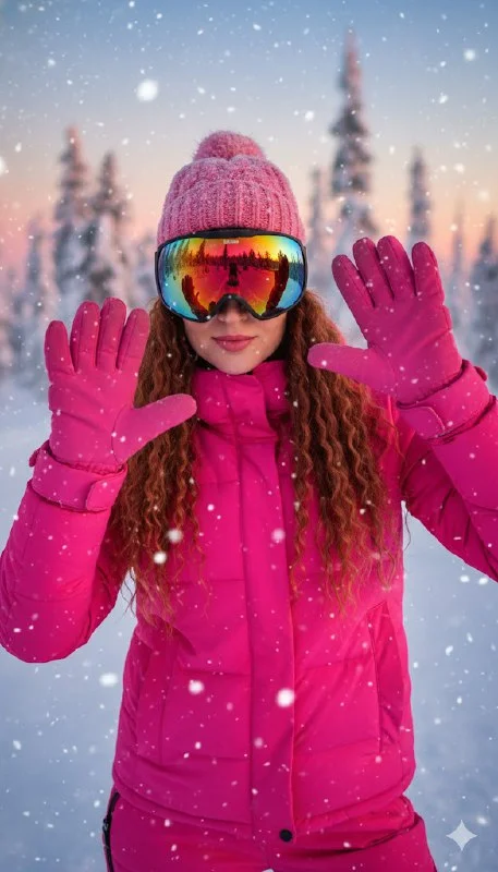 Розовый закат в горах