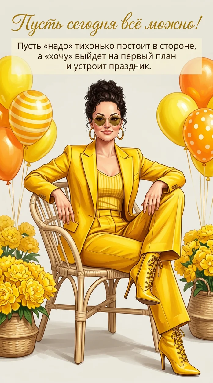 Открытка с вашим фото «Пусть сегодня всё можно! 