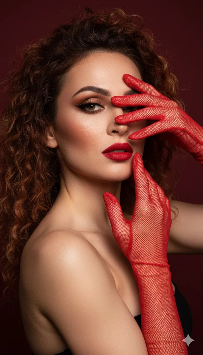 ИИ-фотосессия — Алый Editorial