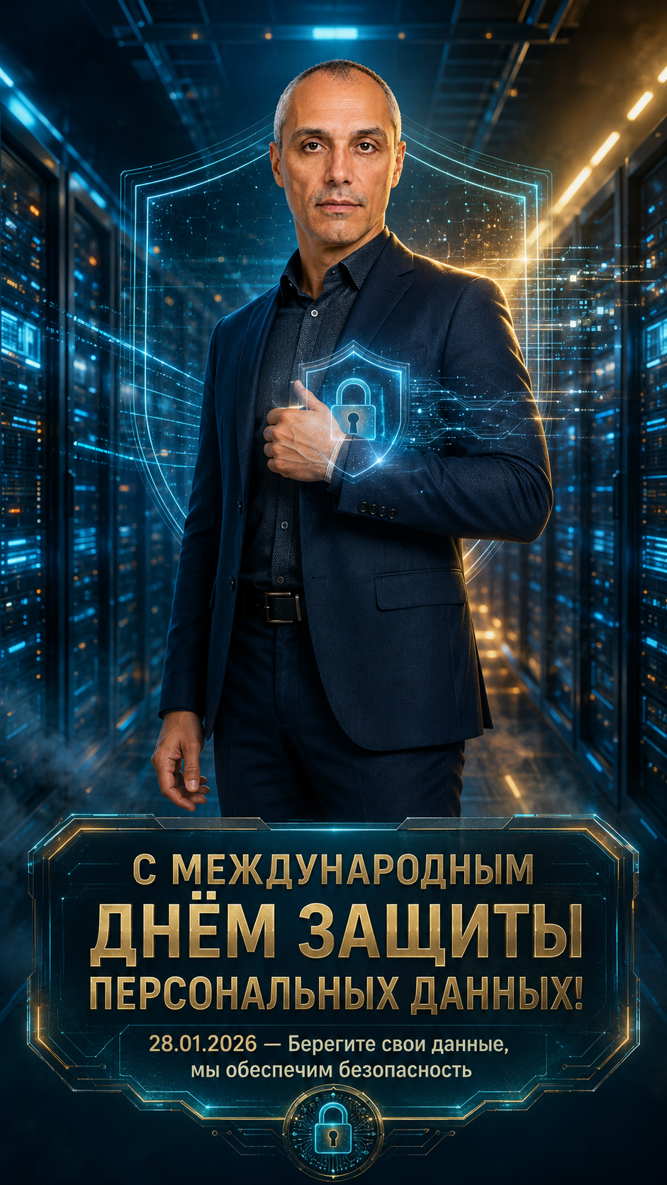 Международный день защиты персональных данных — 28.01.2026 — технологичная праздничная фотосессия