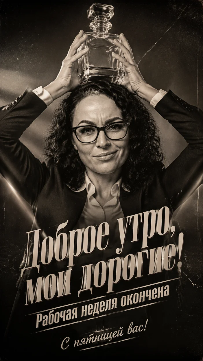 Фотооткрытка для коллег с текстом "Доброе утро, мои дорогие!"
