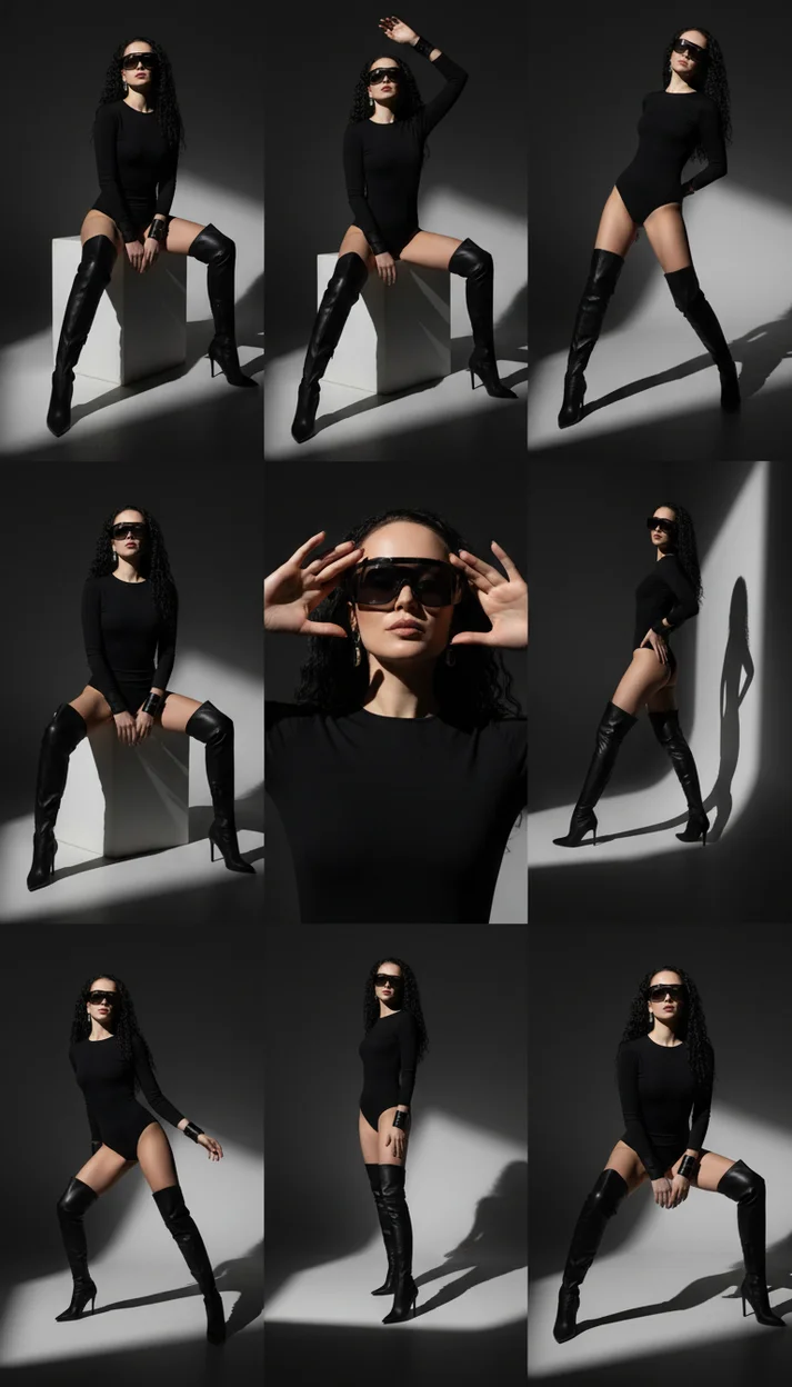 Коллаж драматическая fashion-съёмка 