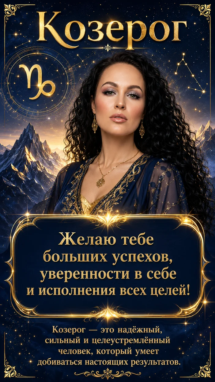 Козерог  -  подарок с фото по знаку зодиака 