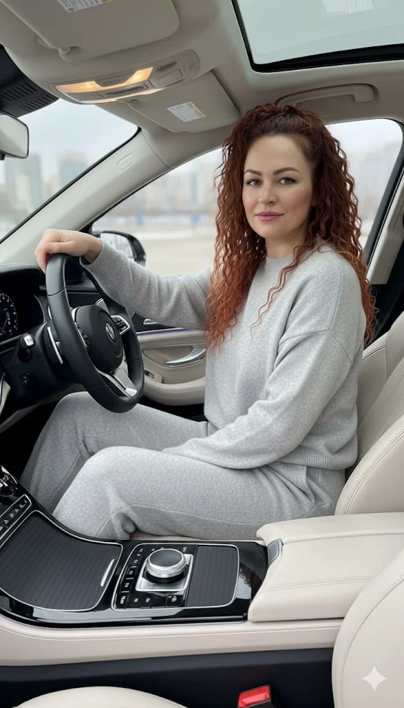 ИИ-фотосессия — Зимний уют в авто