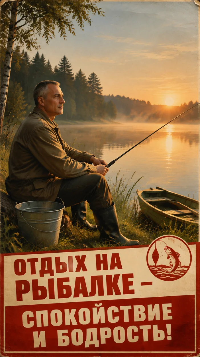 Фотосессия рыбака на рассвете