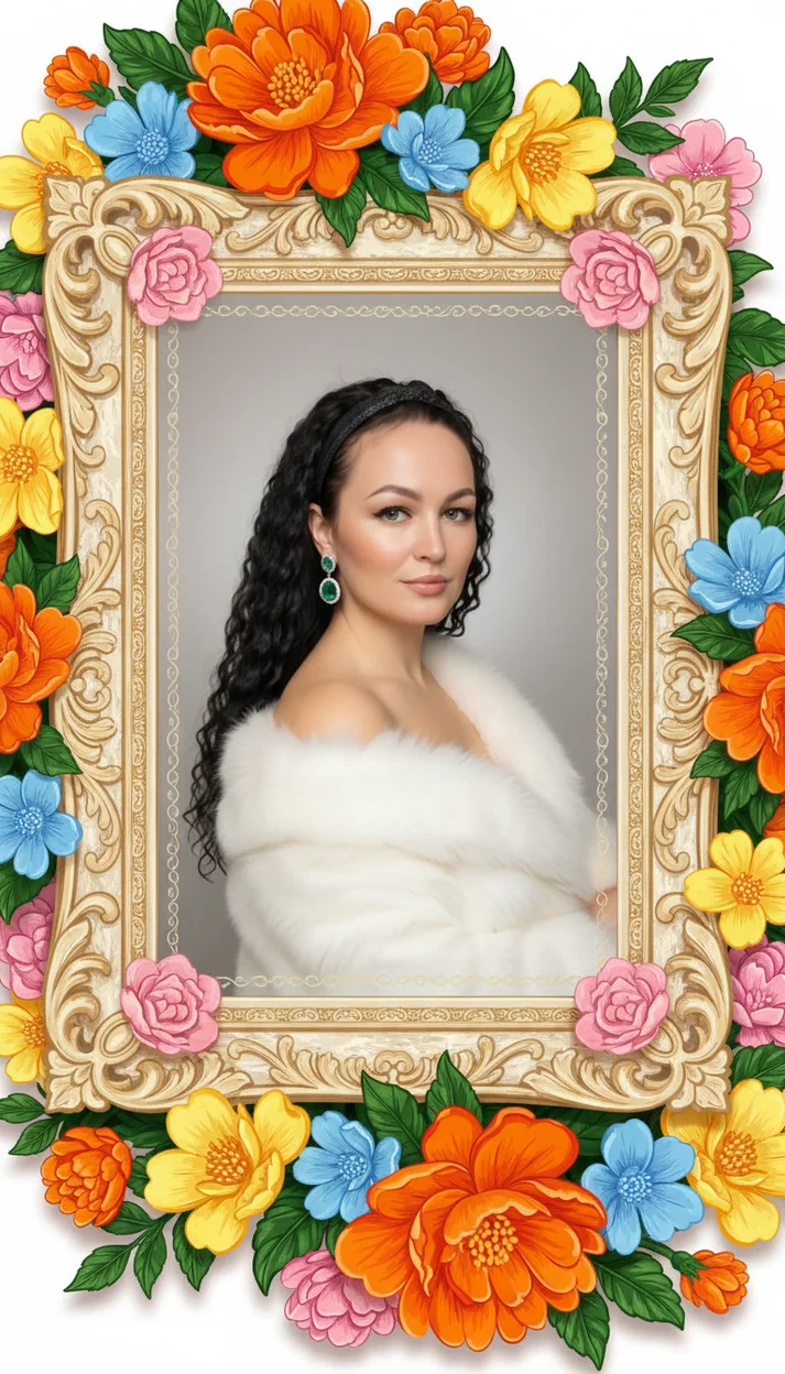 ДЕКОРАТИВНАЯ РАМКА С ЯРКИМИ ЦВЕТАМИ