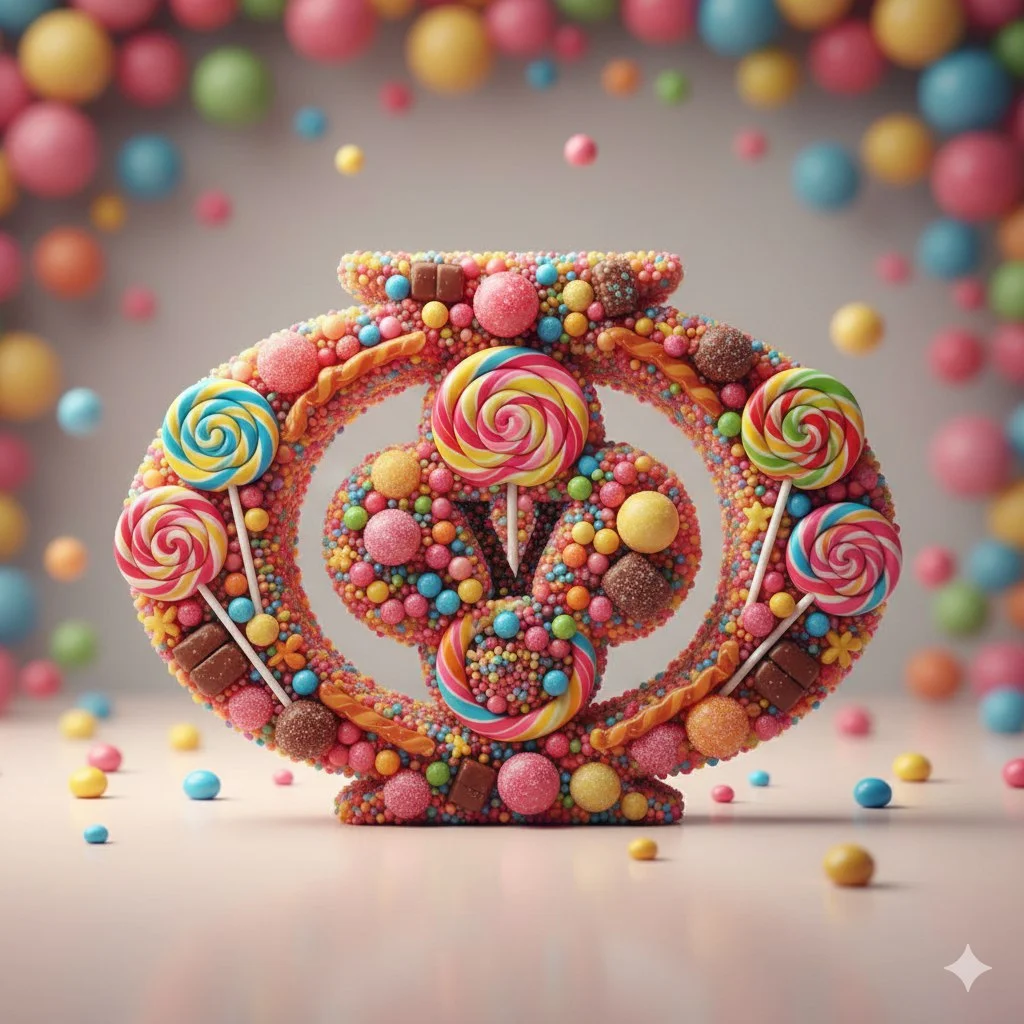 ИИ-фото — Сладкий 3D логотип