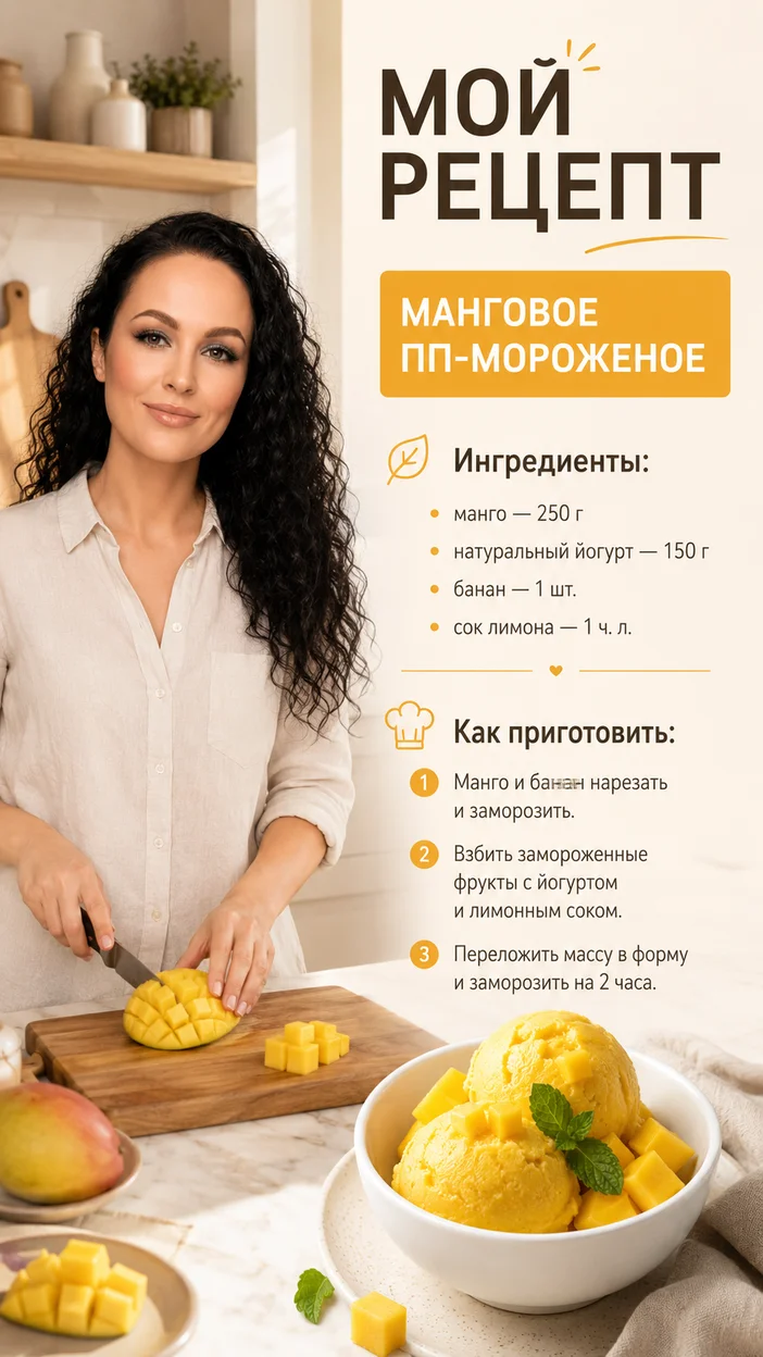 Фотосессия мангового ПП-мороженого