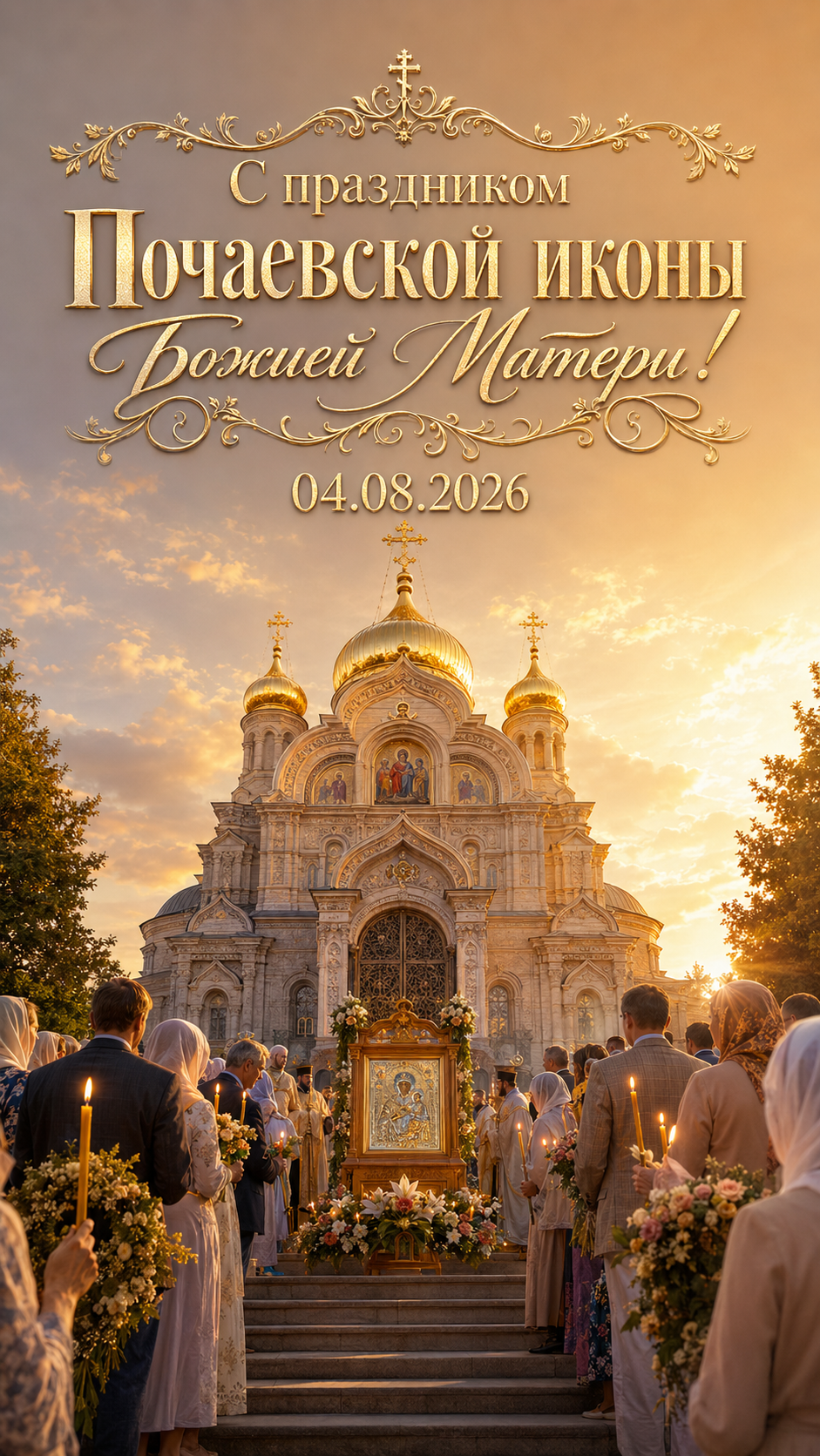 Праздник Почаевской иконы Божией Матери — 04.08.2026 — торжественная литургия у храма