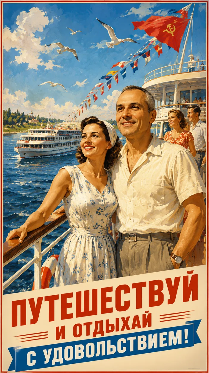 Фотосессия пассажиров на теплоходе
