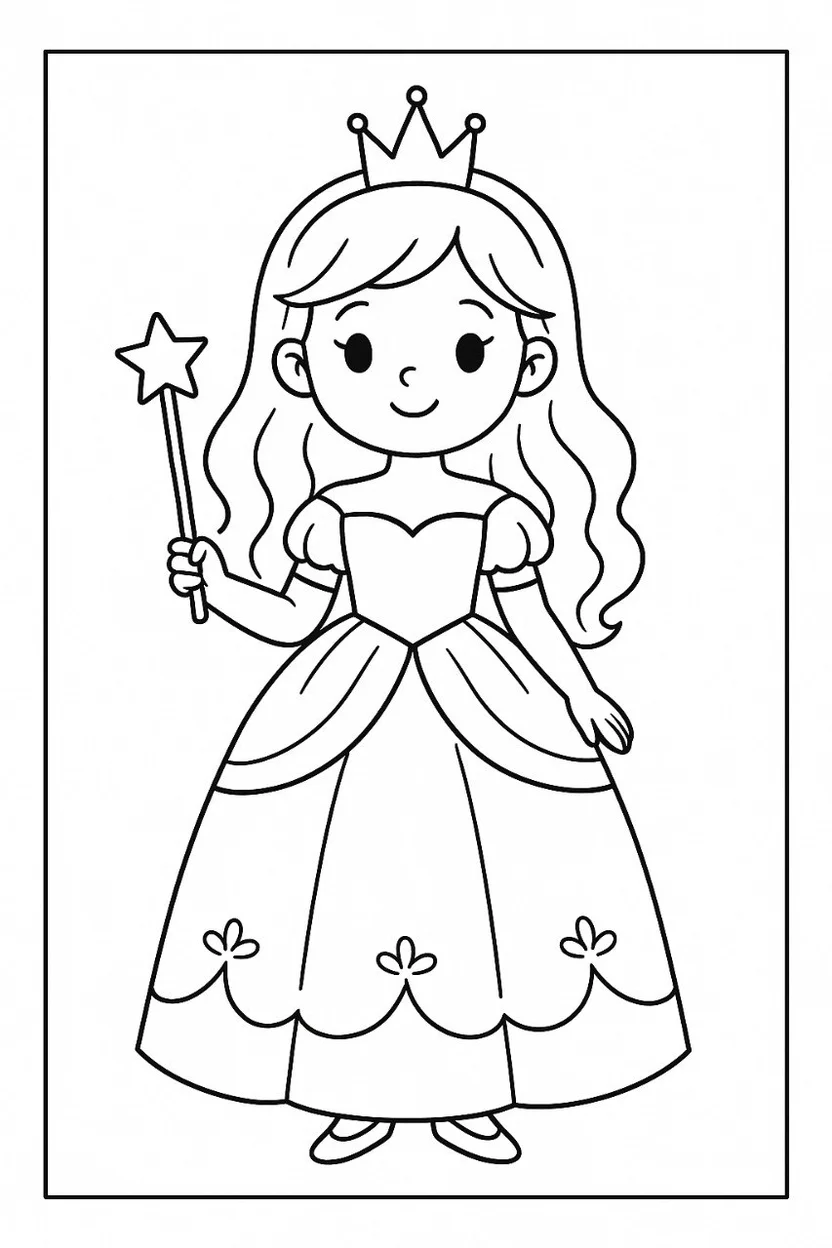 Сказочная раскраска: Принцесса