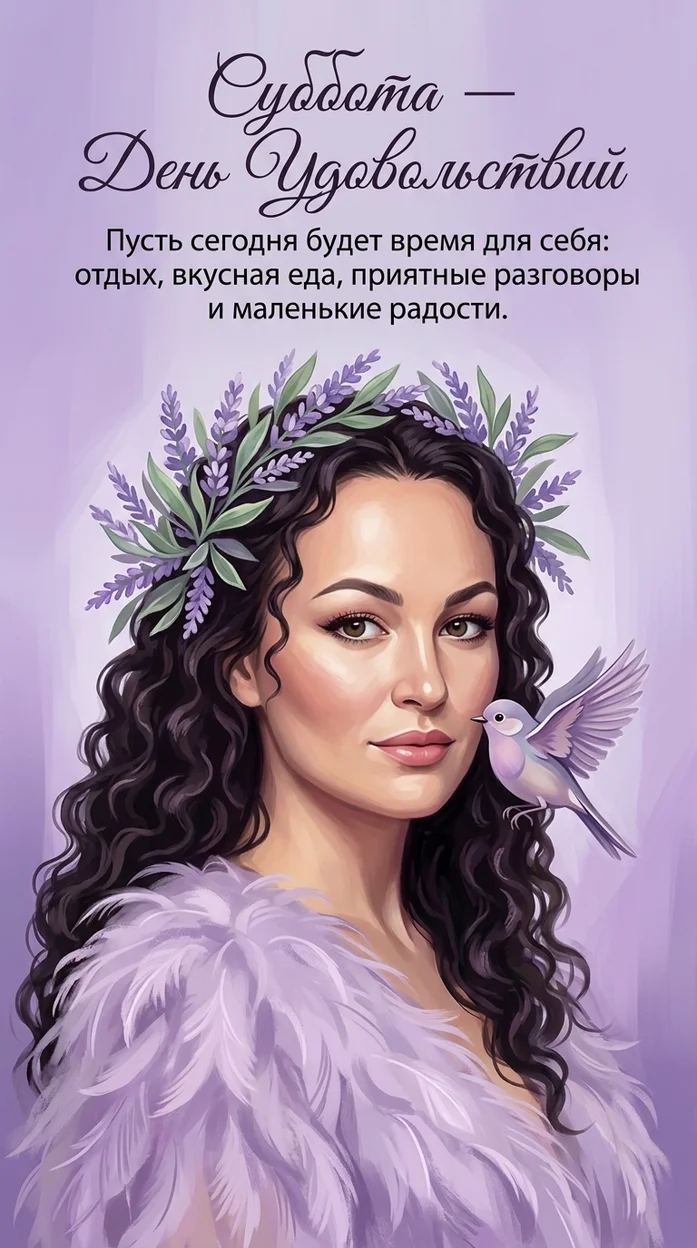 «Суббота — День удовольствия» Открытка 