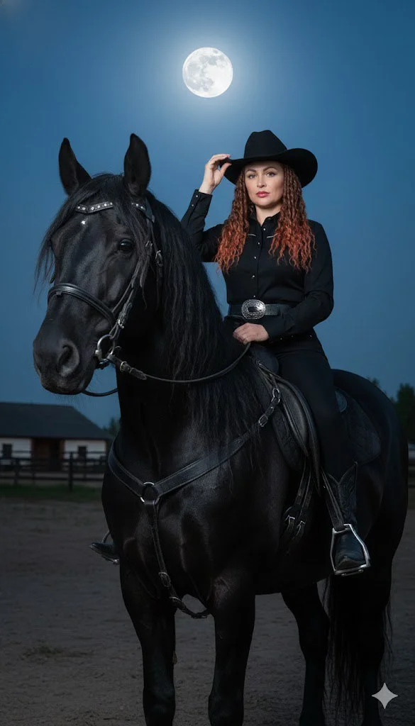 Ночная всадница под луной