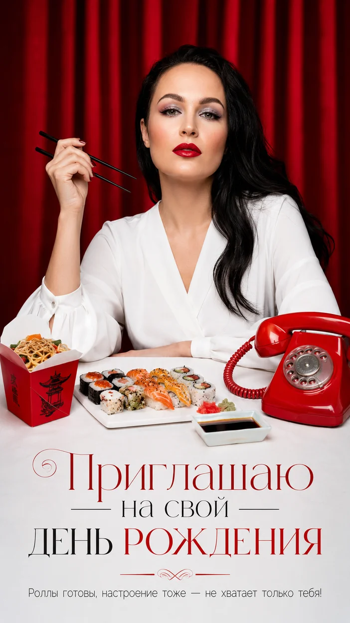 баннер-приглашение в японском стиле 
