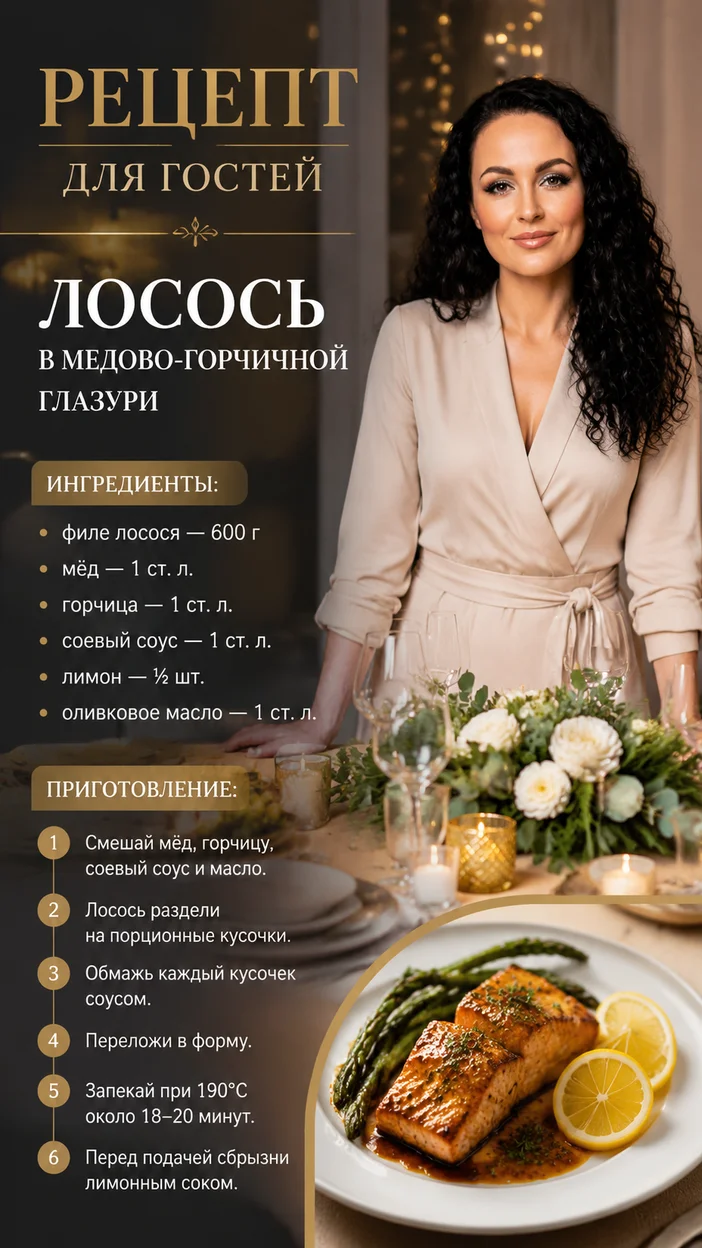 Фотосессия лосося в медово-горчичной глазури