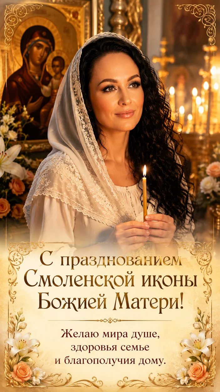 Фотооткрытка со свечами и светом