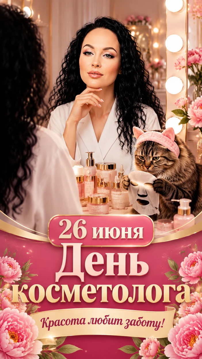 «День косметолога» 26 июня открытка 