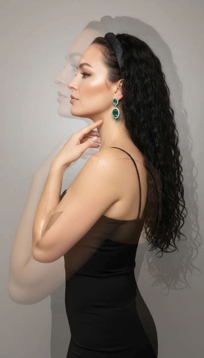  Двойная экспозиция beauty-портрета с мягким свечением