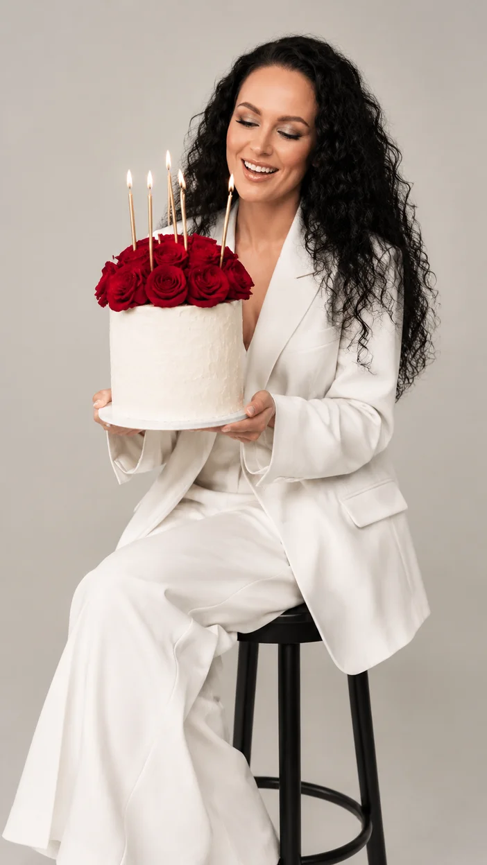 Фотосессия минималистичная birthday в fashion Pinterest стиле