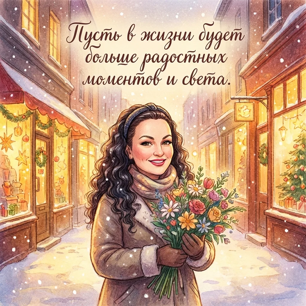Открытка «Пусть в жизни будет больше радостных моментов и света.»