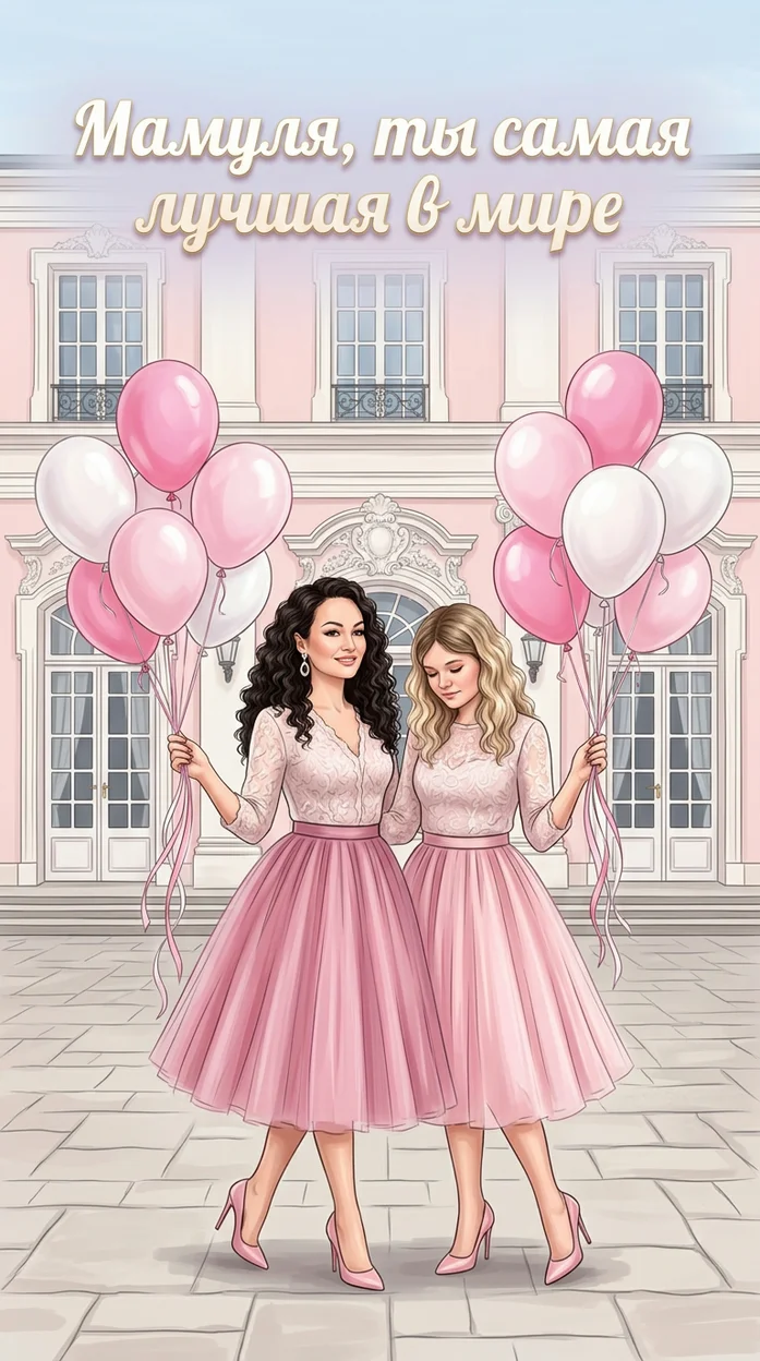 Мамуля, ты самая лучшая в мире - открытка с вашим фото 