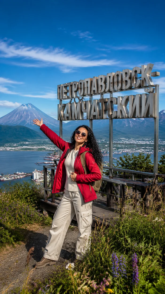 Фотосессия девушки в outdoor-образе в Петропавловске-Камчатском